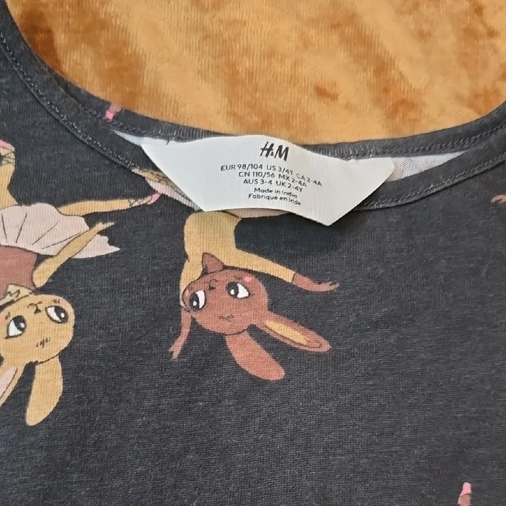 Adorable Grey Ballerina Bunny Dress 3/4 T - Picture 2 of 5